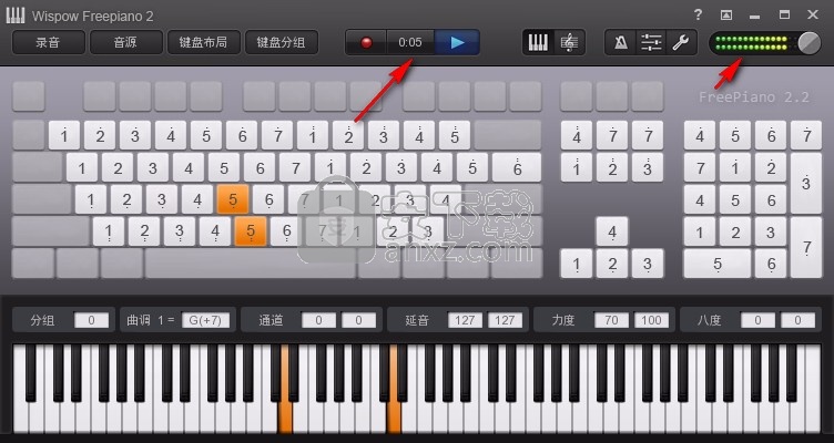 Wispow Freepiano(电脑钢琴软件)