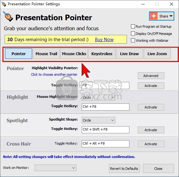 Presentation Pointer(鼠标演示软件)