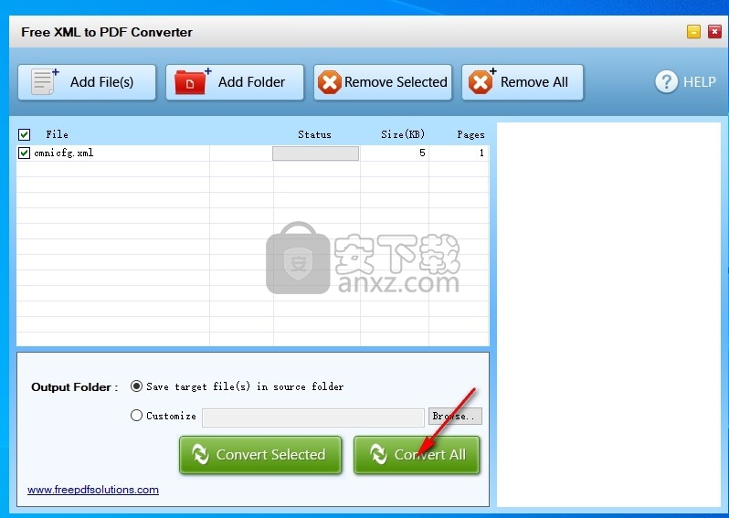 Free XML to PDF Converter(免费XML转PDF转换器)