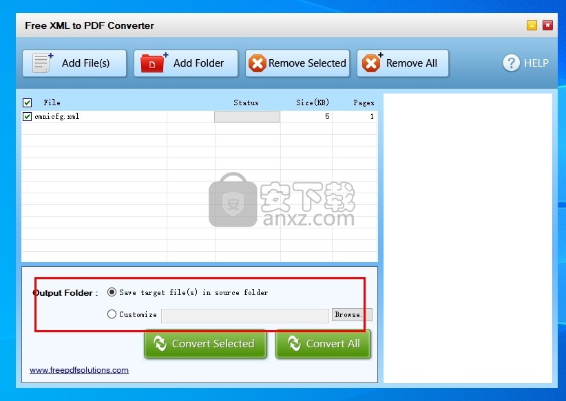 Free XML to PDF Converter(免费XML转PDF转换器)