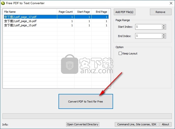 Free PDF To Text Converter(免费PDF转TXT转换器)