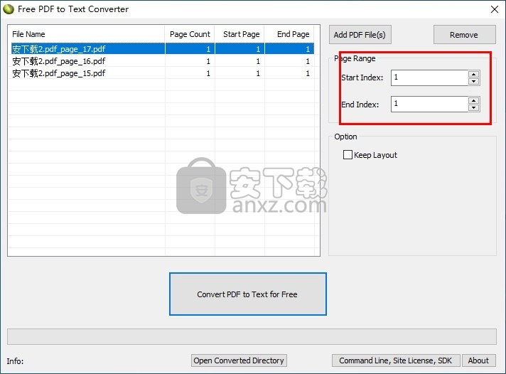 Free PDF To Text Converter(免费PDF转TXT转换器)
