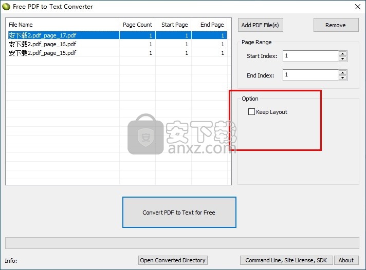 Free PDF To Text Converter(免费PDF转TXT转换器)