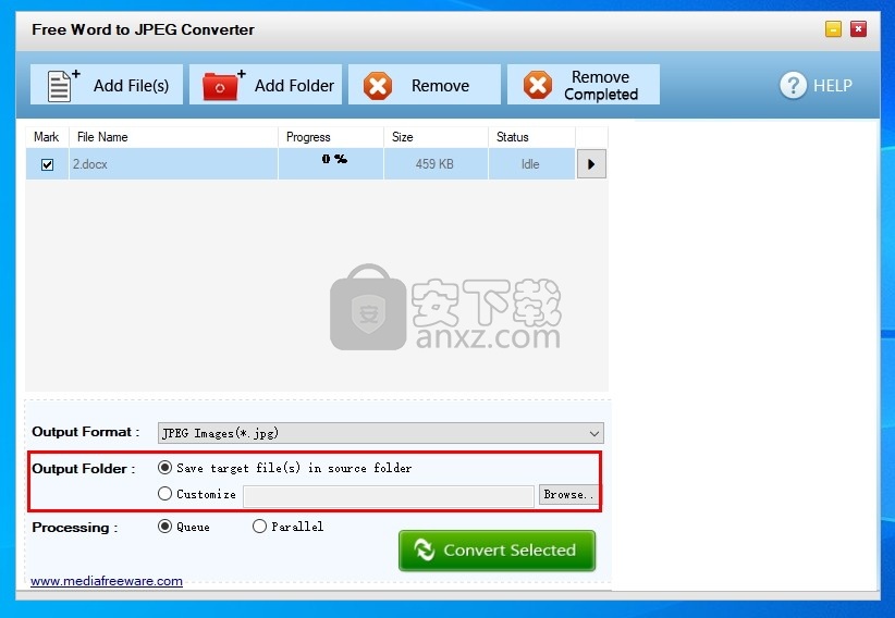 Free Word to JPEG Converter(免费Word转JPEG转换器)