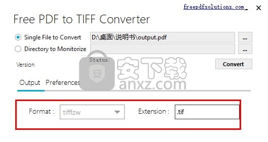Free PDF to TIFF Converter(免费PDF转TIFF转换器)