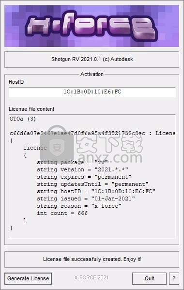 Autodesk Shotgun RV 2021注册机