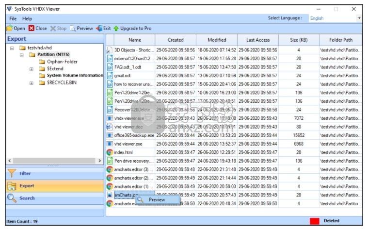 SysTools VHDX Viewer(VHDX文件查看器)