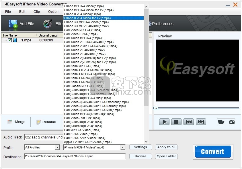 4Easysoft iPhone Video Converter(iPhone视频格式转换器)