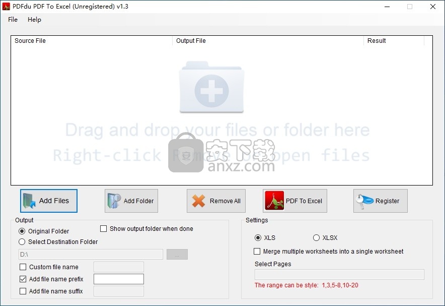 PDFdu PDF To Excel Converter(PDF转Excel转换器)