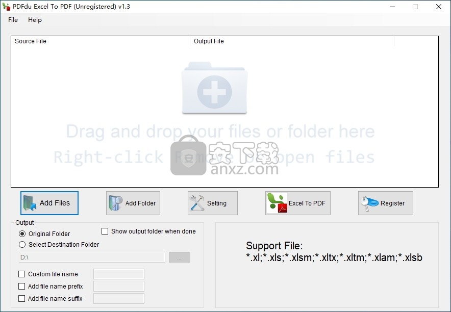 PDFdu Excel To PDF Converter(Excel转PDF转换器)