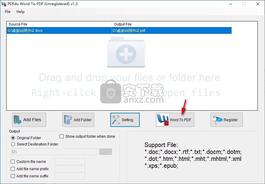 PDFdu Word To PDF Converter(免费Word转PDF转换器)