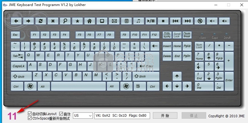 JME Keyboard Test Programm(键盘检测工具)