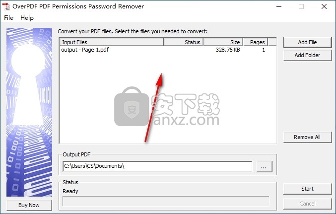 PDF Permissions Password Remover(PDF权限密码删除器)