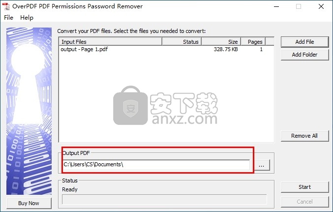 PDF Permissions Password Remover(PDF权限密码删除器)