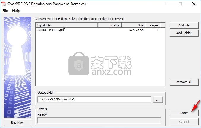 PDF Permissions Password Remover(PDF权限密码删除器)