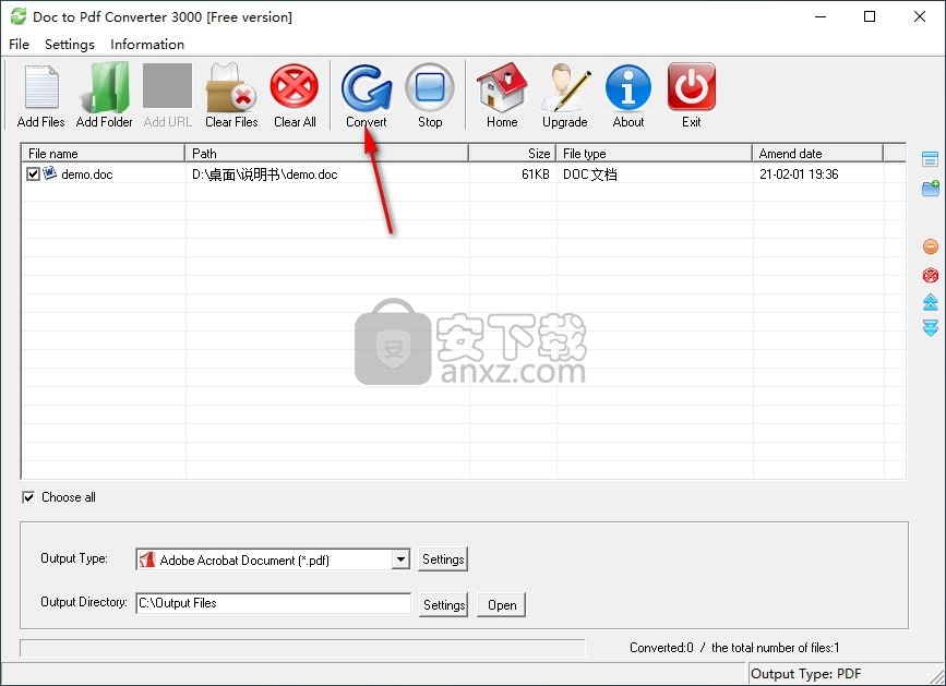 Doc to Pdf Converter 3000(DOC转PDF转换器)