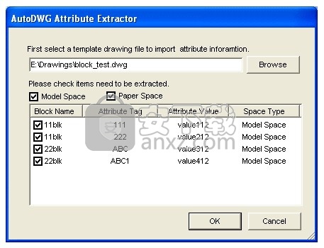 AutoDWG Attribute Extractor(CAD属性提取器)