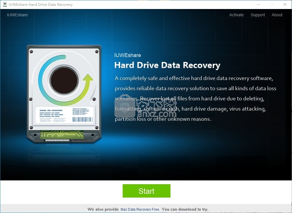 IUWEshare Hard Drive Data Recovery(硬盘数据恢复软件)