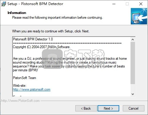 Pistonsoft BPM Detector(免费BPM检测器)