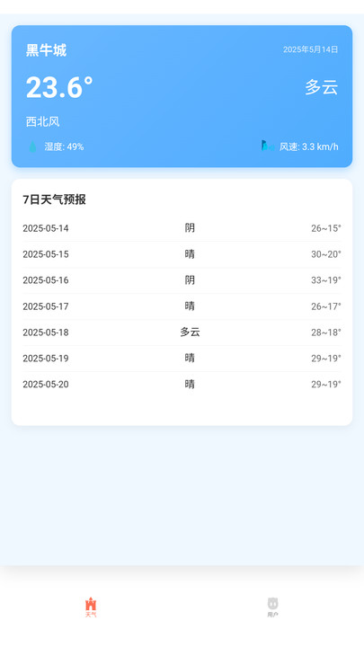 黑猫天气助手
