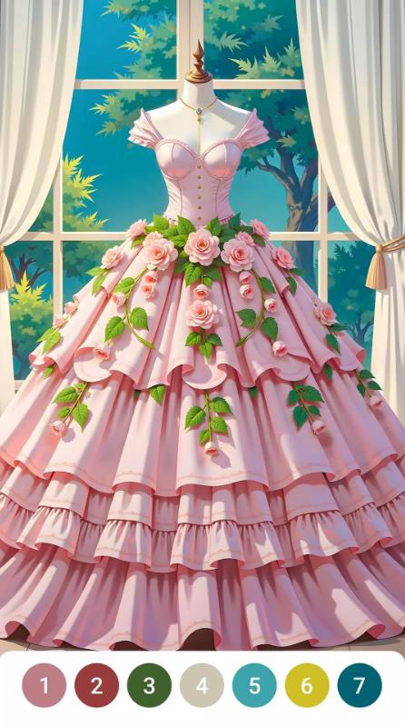 按数字为礼服涂色