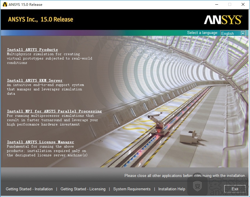 ansys 15 workbench启动